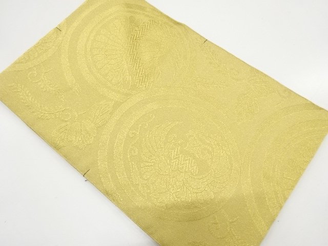 JAPANESEKIMONO / ANTIQUE MARUMON / PHOENIX / PINE TREE PATTERN WOVEN N